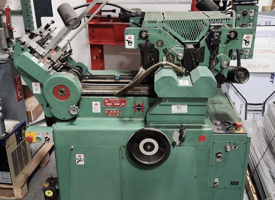 2008 Halm Jet Press 3 inch 2 col perfector sn 3221 model JP-TWOD-P checked excellent cond SOLD